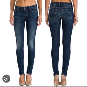 Never worn MOTHER The Looker skinny jeans in Here Kitty Kitty blue size 32 NWOT